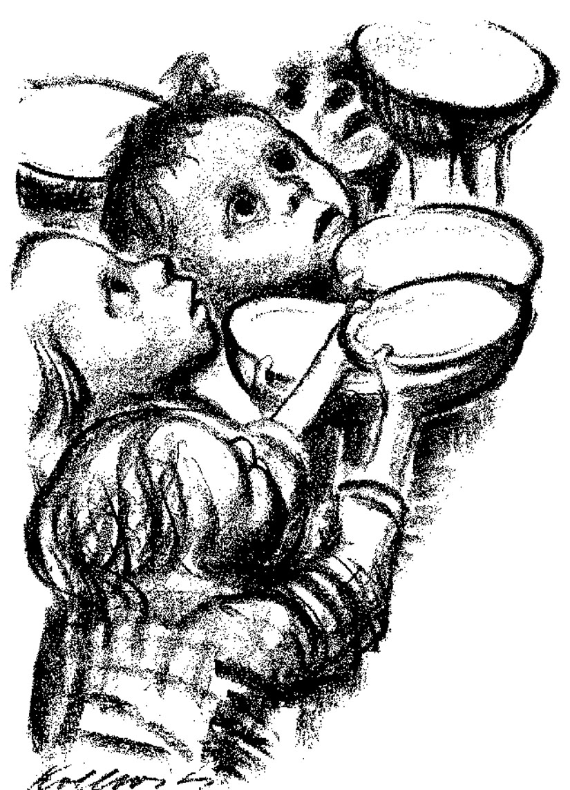  “The Children Are Starving.” Art by Kaethe Kollwitz, lithograph, 1924