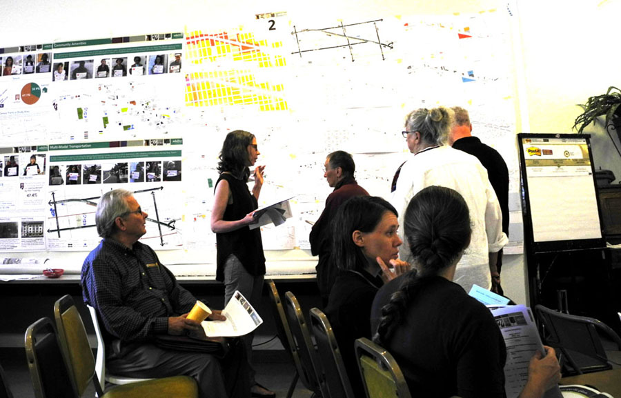 The Community Visioning Workshop held by Berkeley officials in planning for the Adeline Corridor. Carol Denney photo