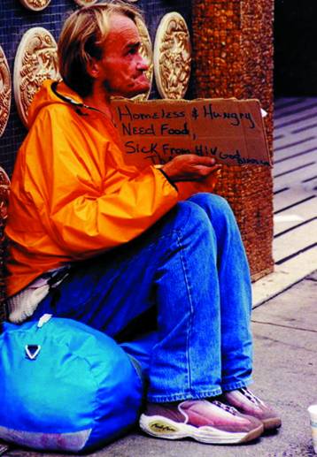 A sick, disabled, emaciated man on the streets of San Francisco. Robert L. Terrell photo