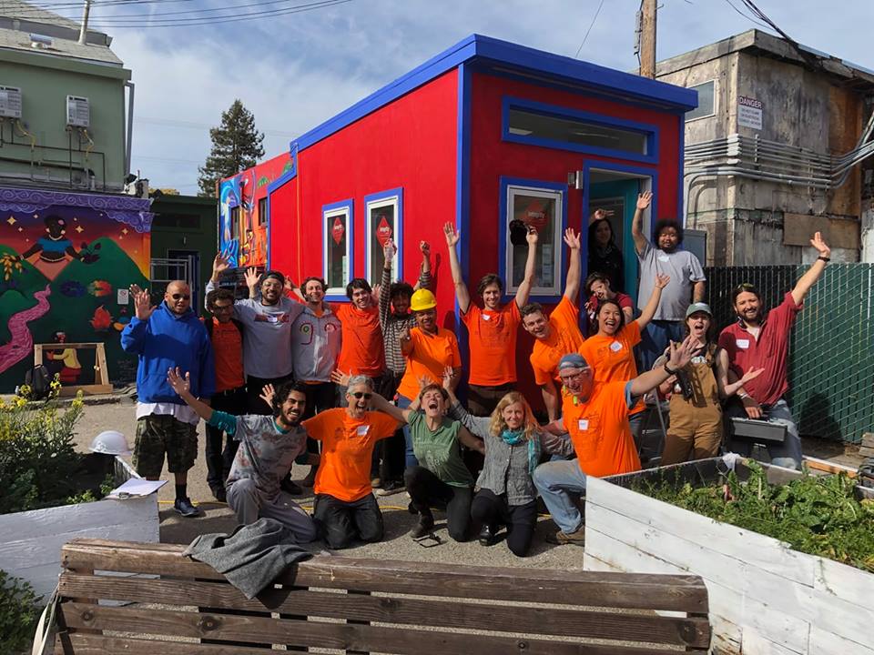 Groups of volunteers and YSA staff worked together to build two more tiny houses throughout the month of April.