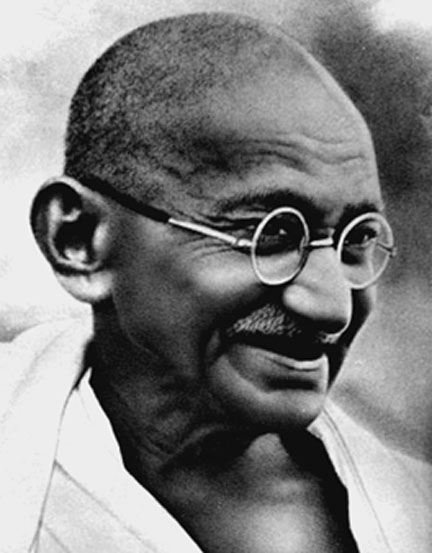 Gandhi’s satyagraha campaigns were based on “truth-force.”