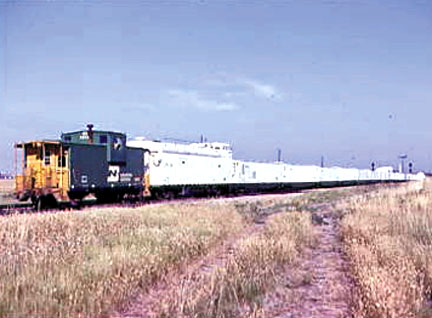 The White Train was loaded with nuclear warheads and was described as the “train out of hell.”Photo by Chris Guenzler