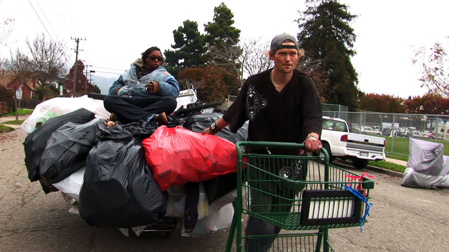 A scene from the new film, “Dogtown Redemption,” a fascinating documentary about the lives of recyclers in the East Bay.