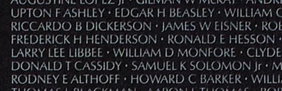 Berkeley resident Frederick H. Henderson’s name is engraved on the Vietnam Veterans Memorial in Washington, D.C. Joe McDonald was stunned to learn that he was the son of his neighbor in Berkeley, and had died in Vietnam on Nov. 3, 1966.
