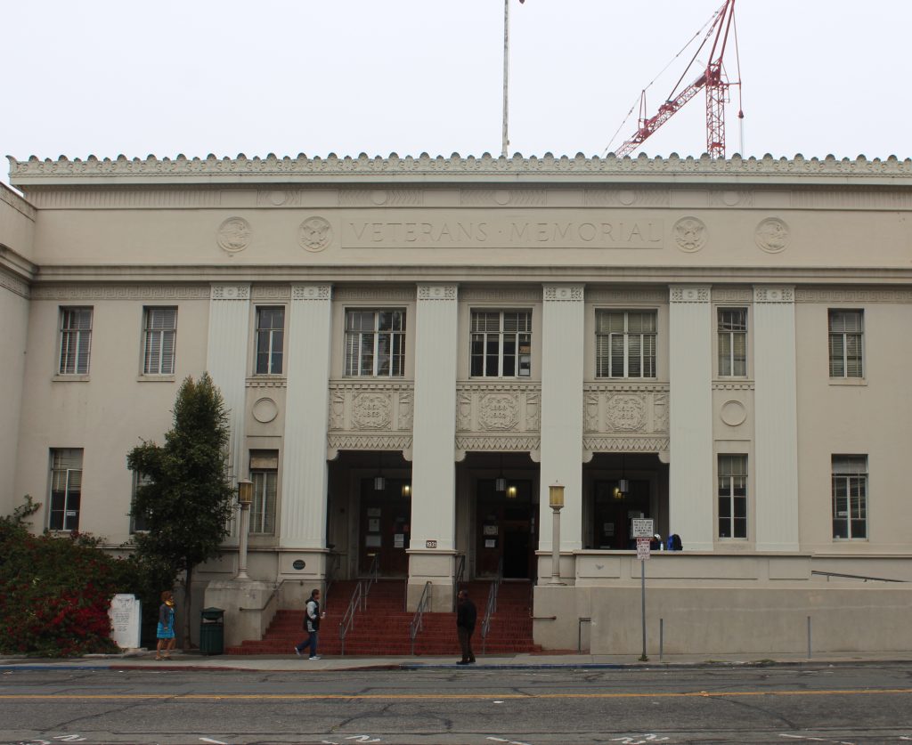 The Veteran’s Memorial Building in Berkeley.